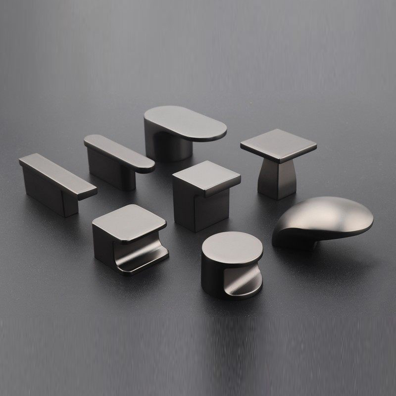 Furniture Hardware Black - 1PCS Black Nickel Matte Gray Wardrobe