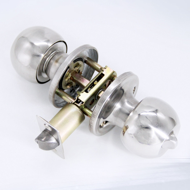 Cabinet Knob Round - Stainless Steel Round Keyless Bathroom Door