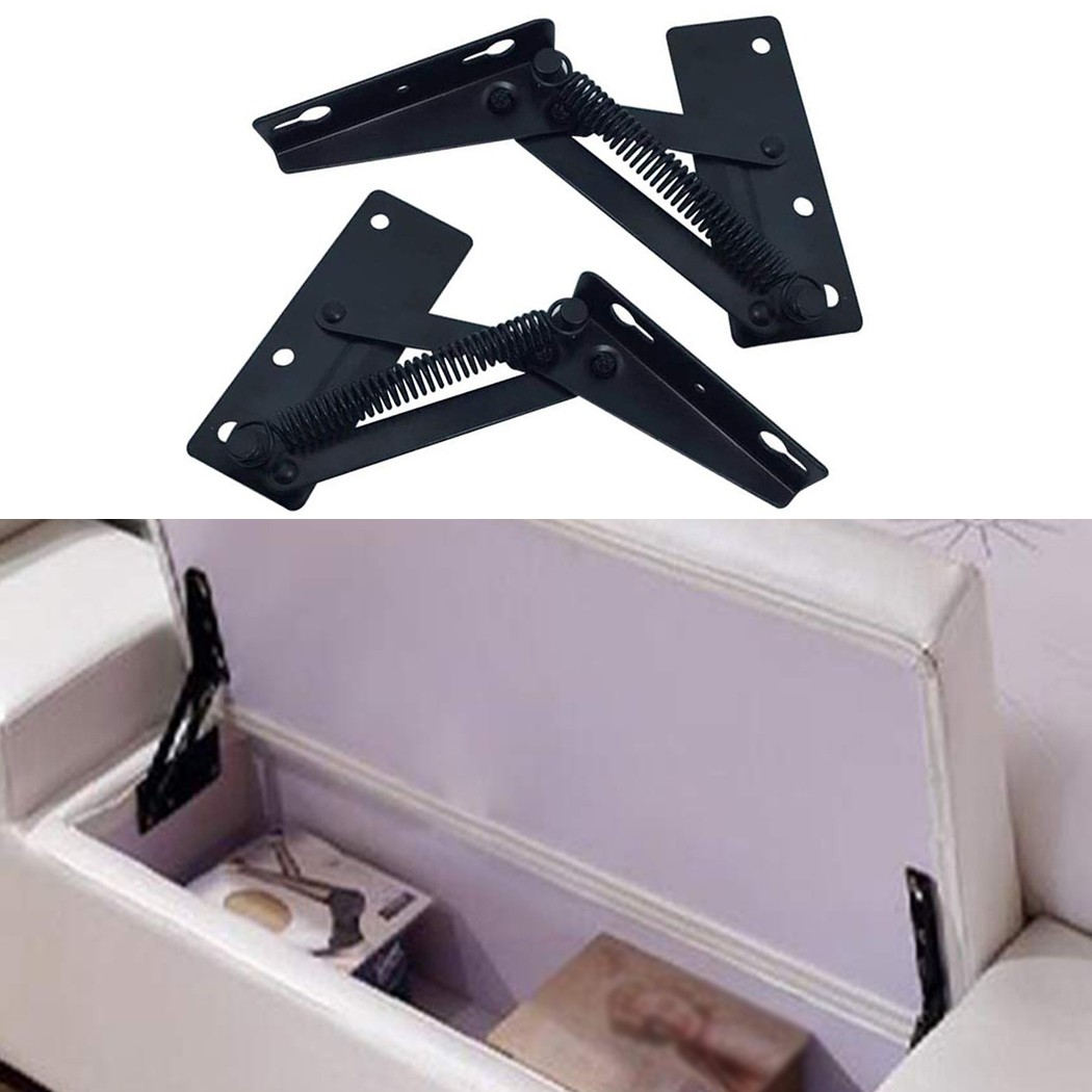 Furniture Hardware Black - 2Pcs Steel Sofa Bed Hinge 3-Position