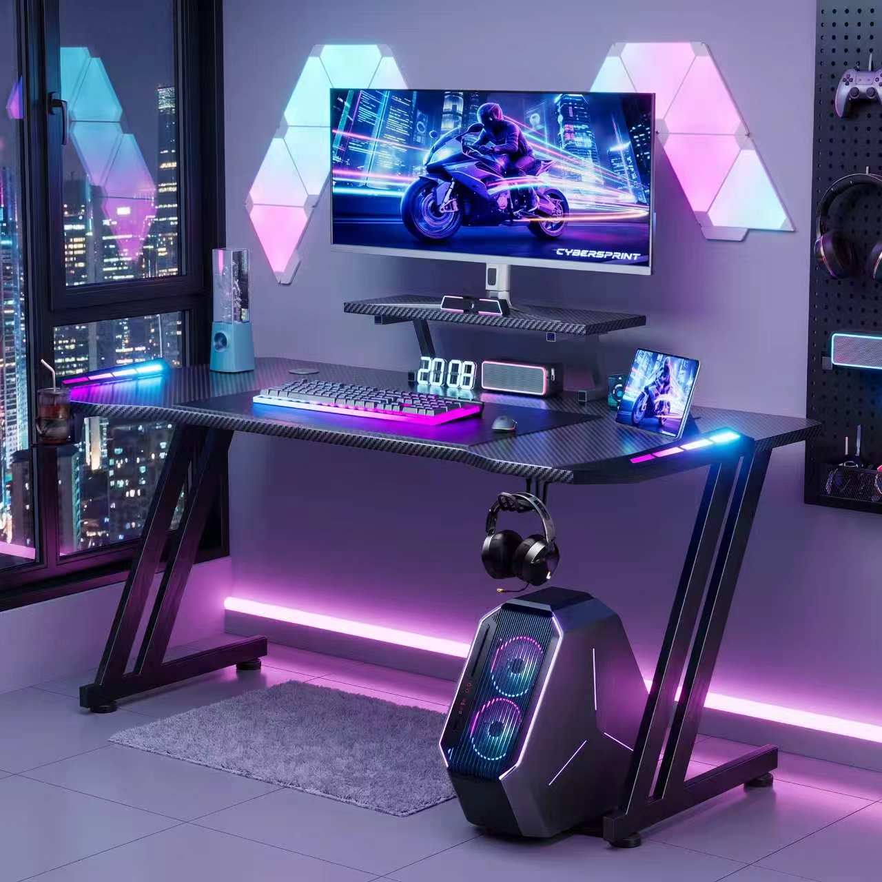 FRODROVIA Gaming Desk with APP - Furniture Screw Type ulasan dan harga