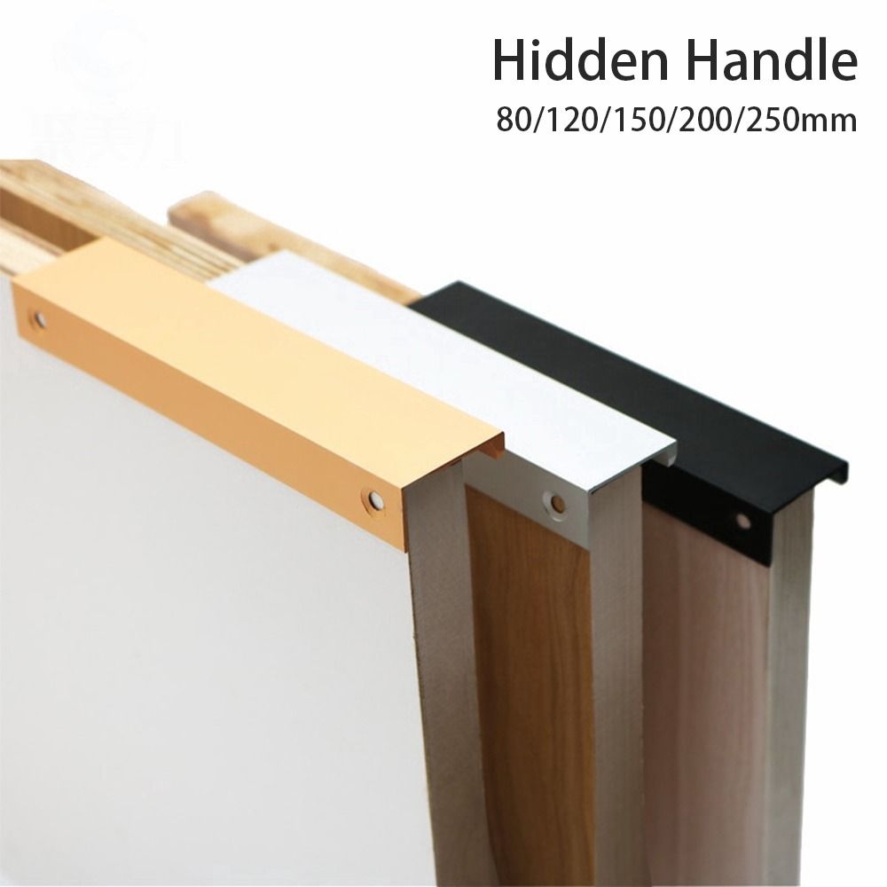 Long Pull Hidden Handles Furni - Furniture Hardware Black ulasan dan harga