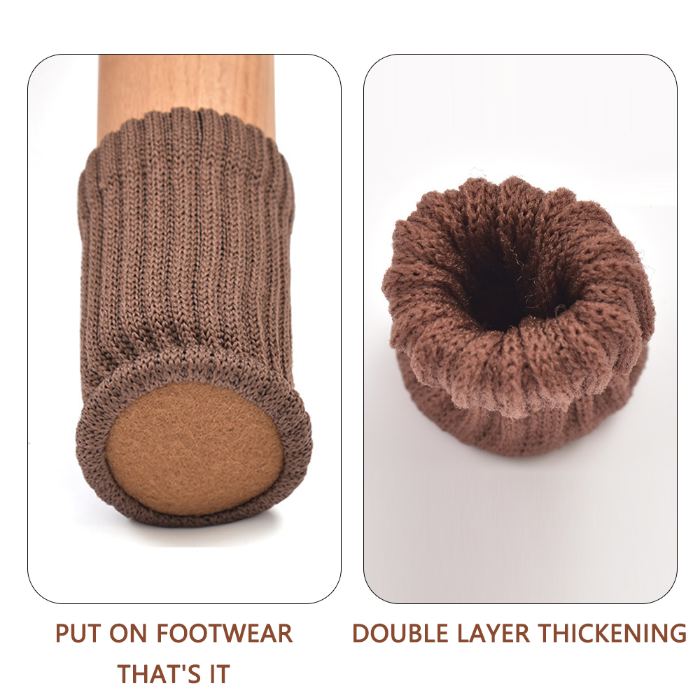 16/24Pcs Chair Legs Socks Knit - Furniture Hardware Legs ulasan dan harga