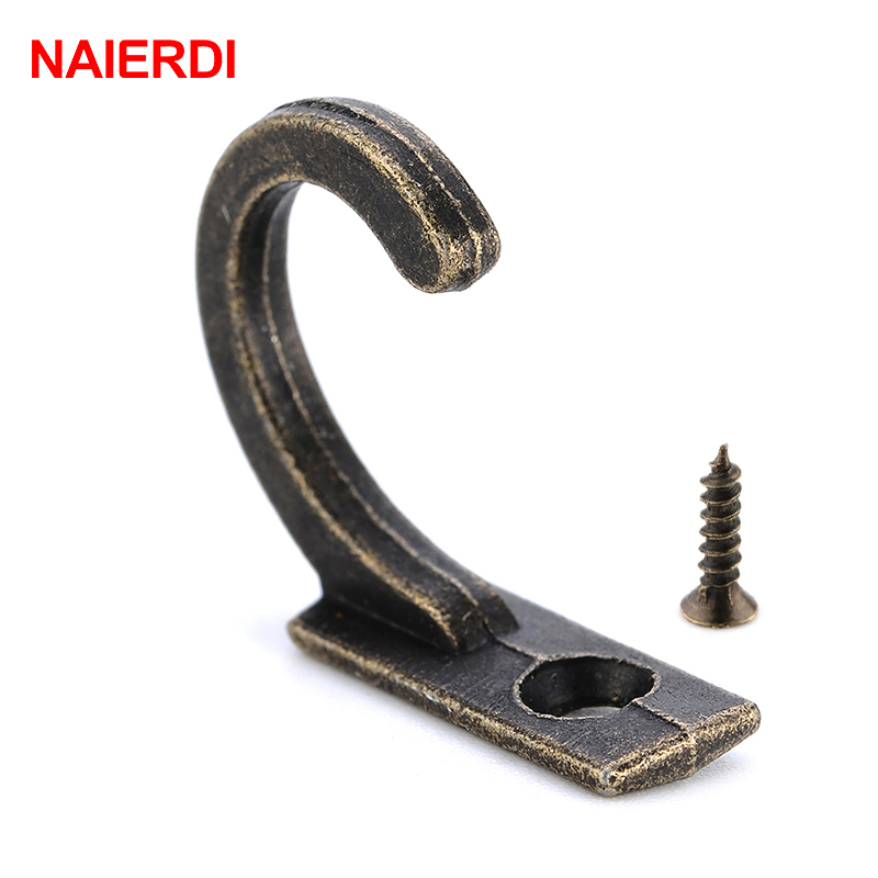 NAIERDI 10PCS Small Antique Ho - Furniture Hook Hardware ulasan dan harga