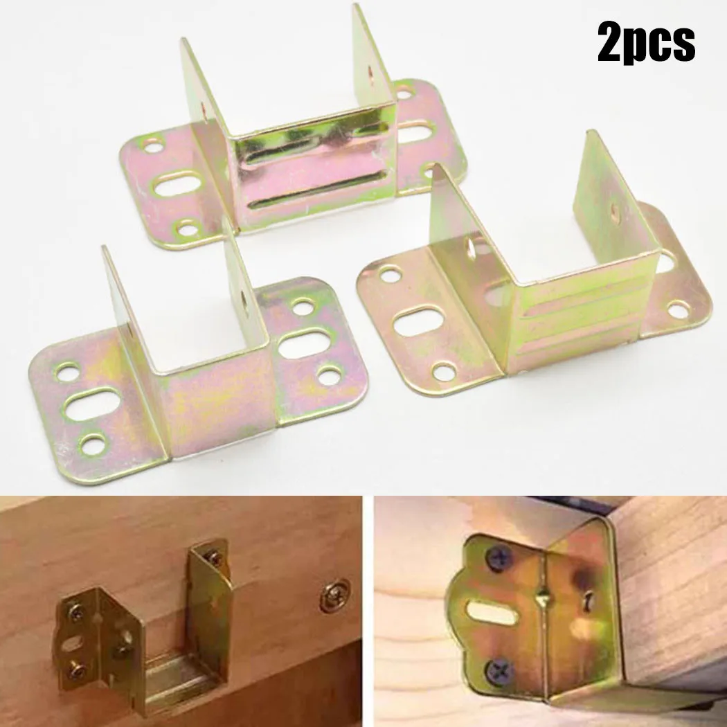 2pcs U Shaped Metal Bed Bracke - Furniture Hook Hardware ulasan dan harga
