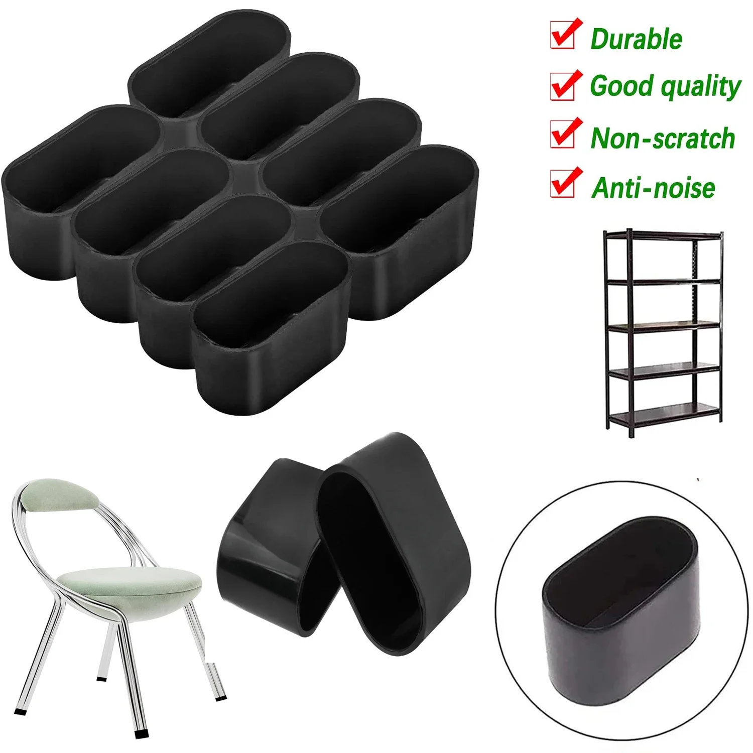 4-32Pcs Silicone Oval Chair Le - Furniture Hardware Legs ulasan dan harga