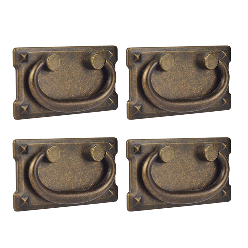4Pcs Vintage Antique Bronze Dr - Furniture Joint Hardware ulasan dan harga