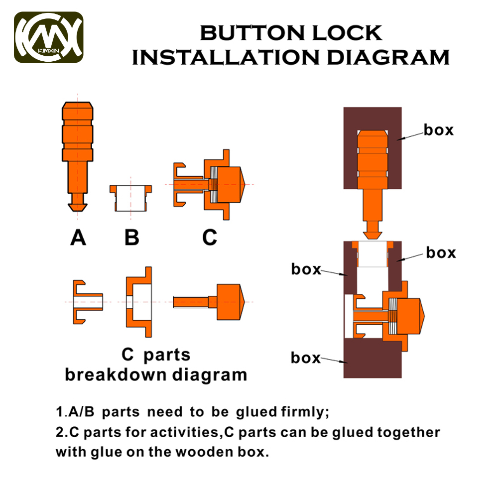 1set(2Hinges and 1Button Lock) - Quality Furniture Hardware ulasan dan harga