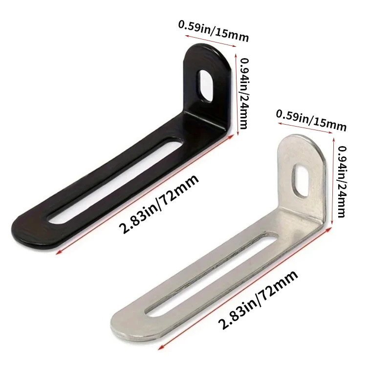10pcs L-Shaped Adjustable Angl - Furniture Hardware Black ulasan dan harga
