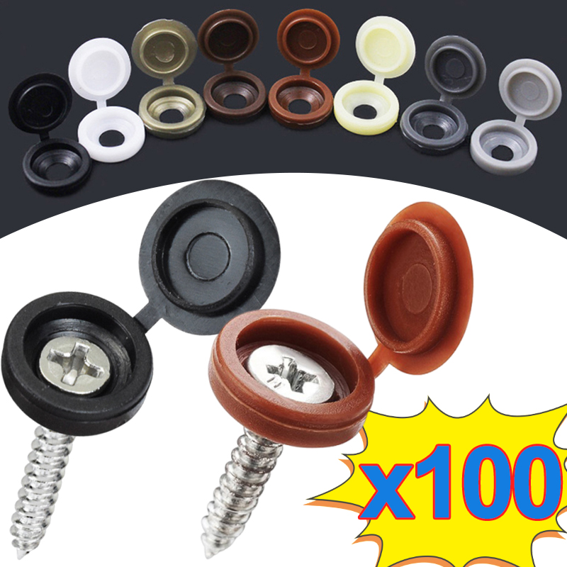 10/500pcs Screw Decorative Cap - Furniture Hardware Black ulasan dan harga