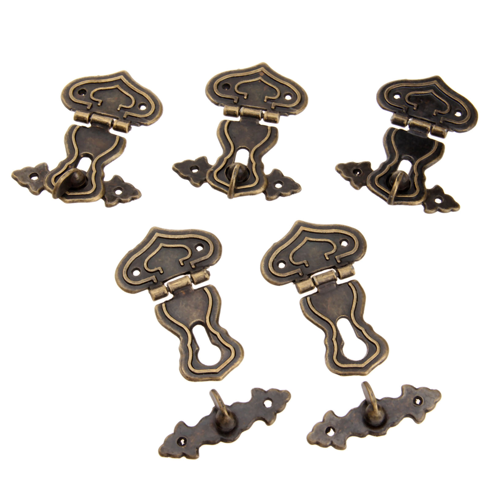 5Pcs 63x47mm Antique Metal Loc - Furniture Hook Hardware ulasan dan harga