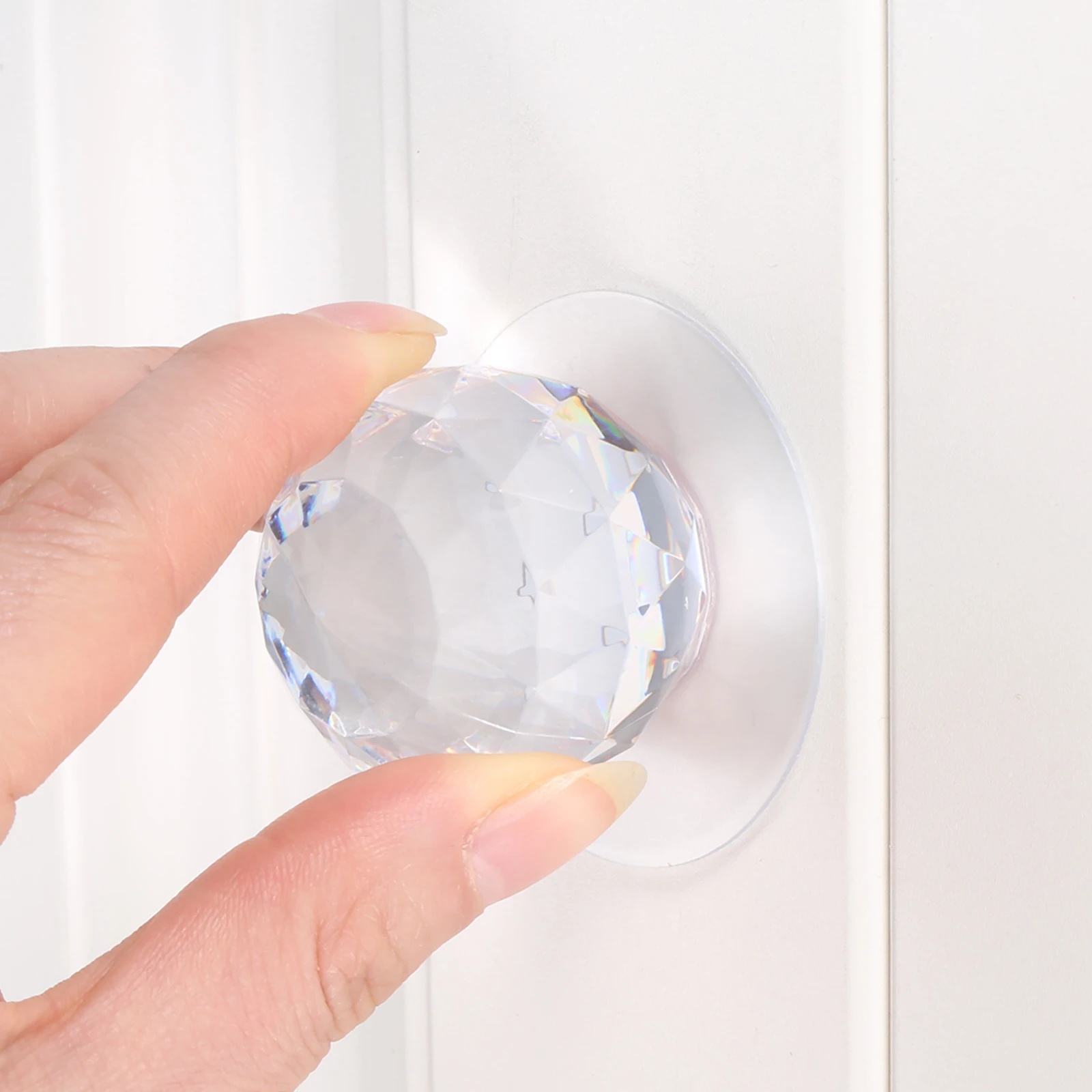 2 or 1pc Drill Free Transparen - Cabinet Knob Round ulasan dan harga