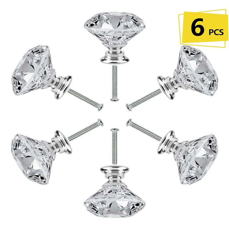 6Pcs Cabinet Knob with Screws  - Cabinet Knob Round ulasan dan harga